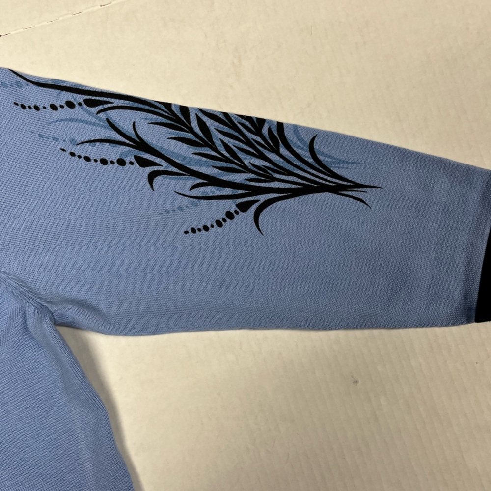 Bob Mackie Blue and Black Cardigan Women Large - Picture 9 of 9